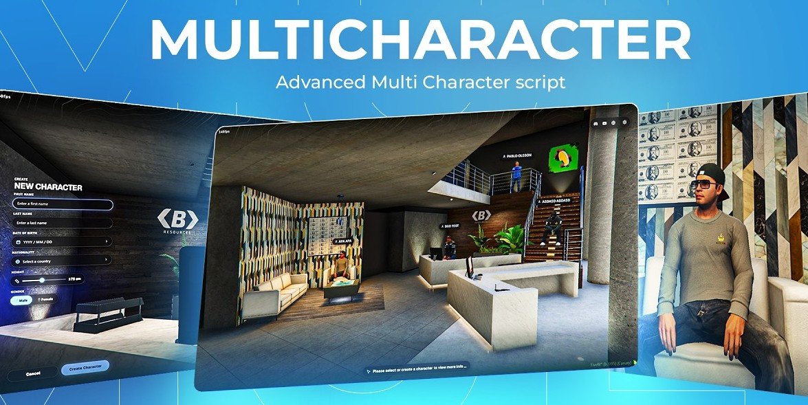 Multicharacter | Advanced FiveM Character Selection & Spawn System [ QBCore / ESX / QBOX ] product image (1)