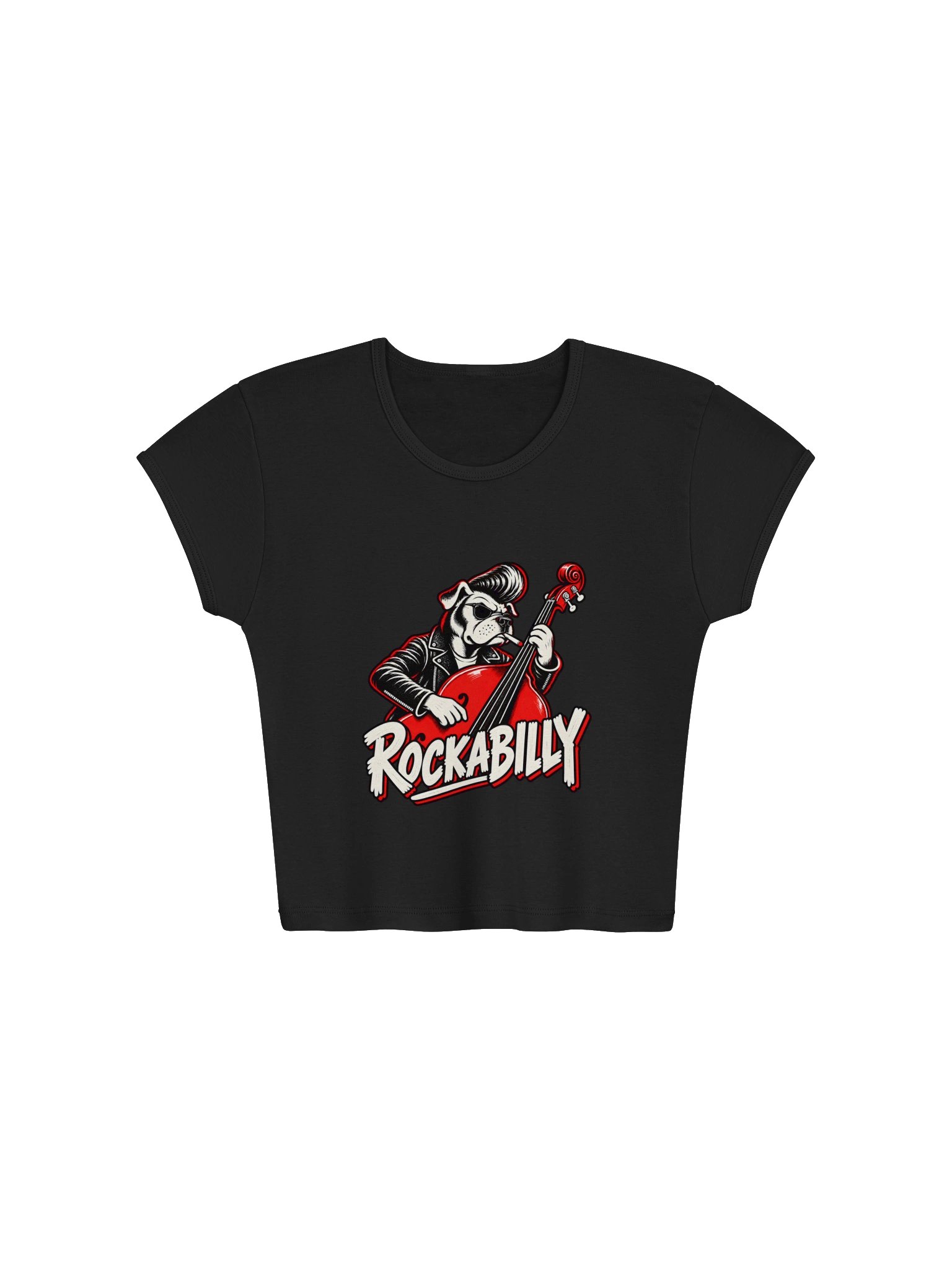 Rockabilly Slap Bass Dog Tee – Women product image (3)