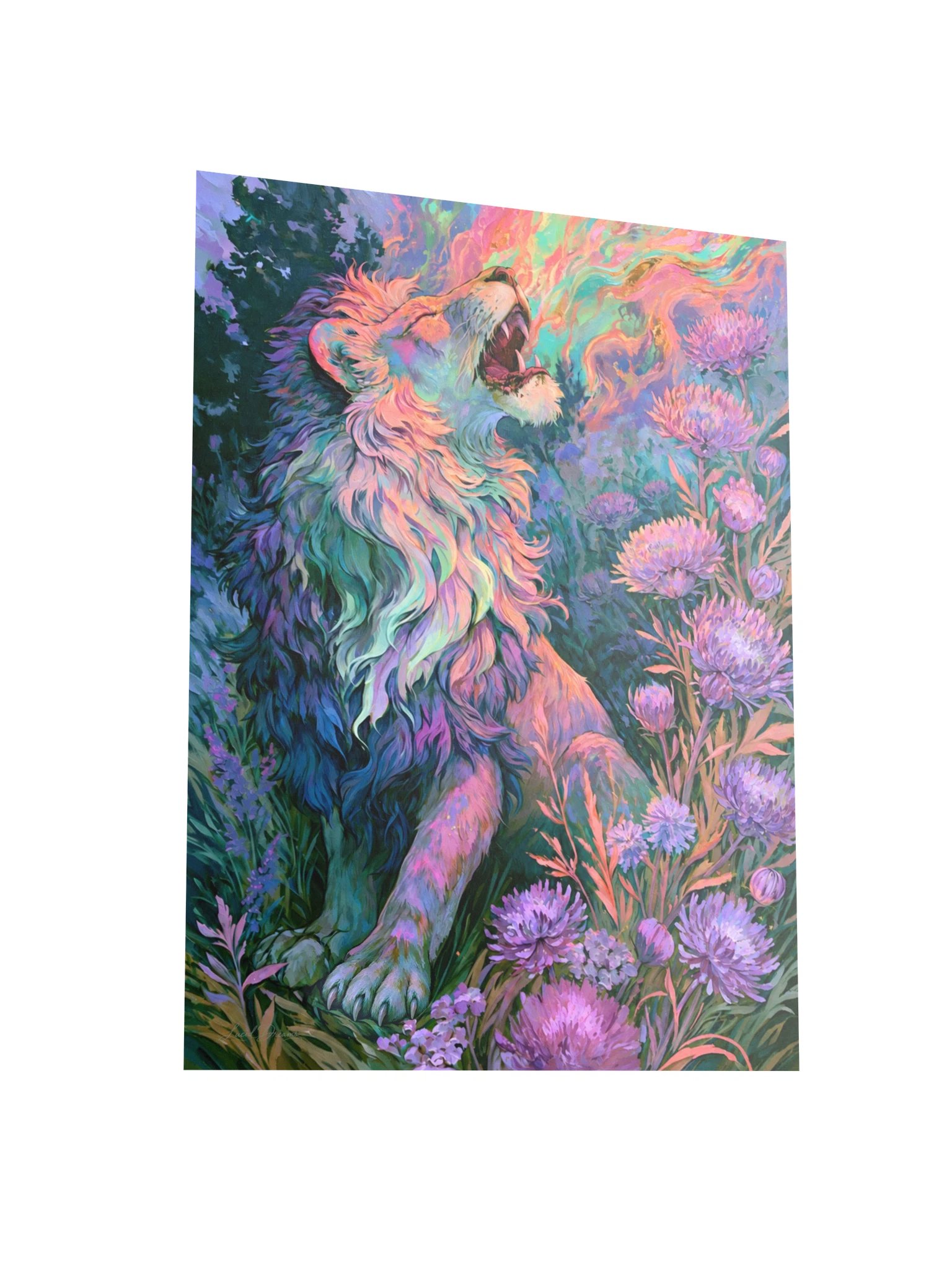 Colorful Lion Art Print — The Dream That Learned to Roar product image (3)