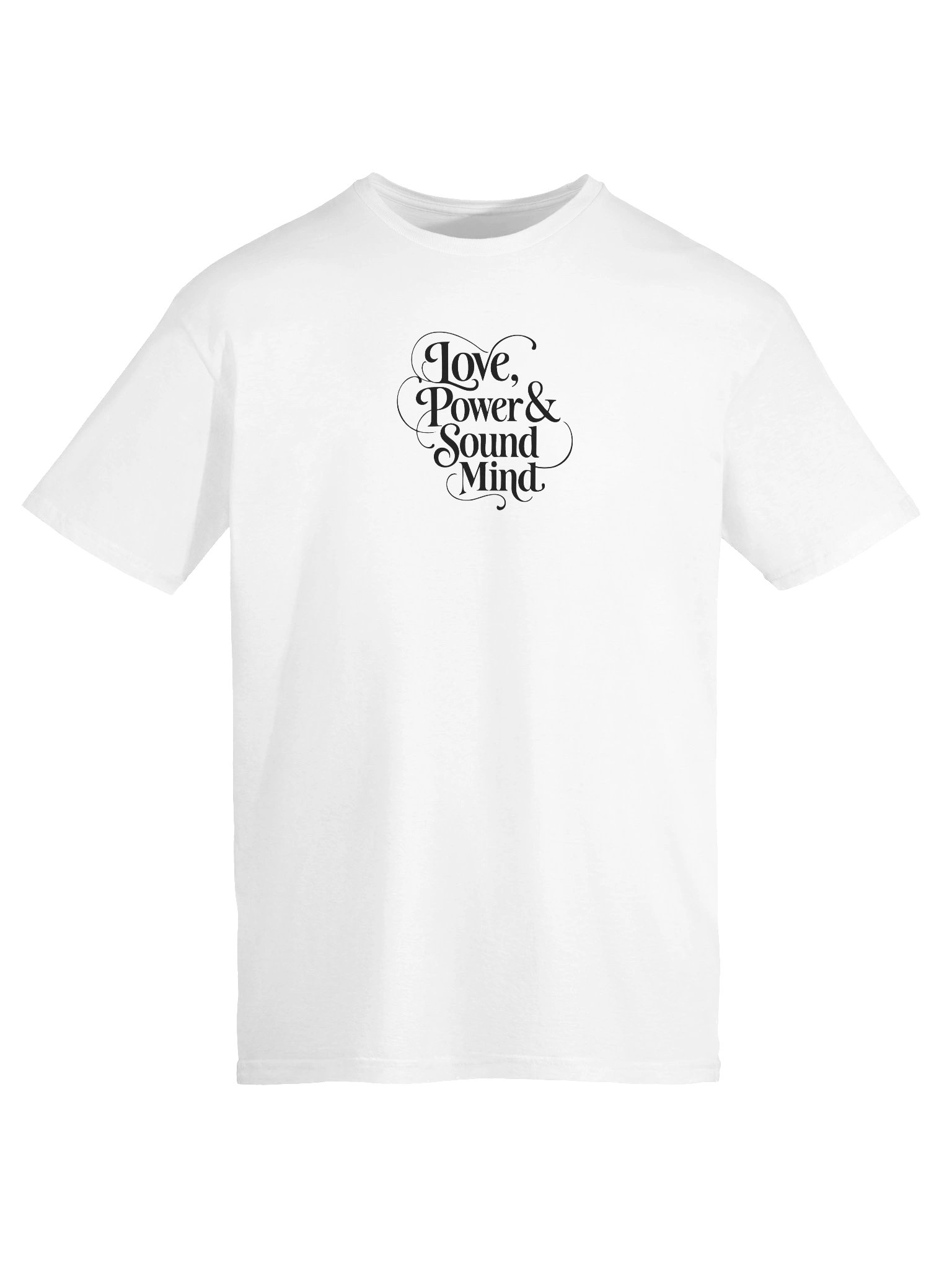 Love, Power & Sound Mind Unisex White Tee product image (5)