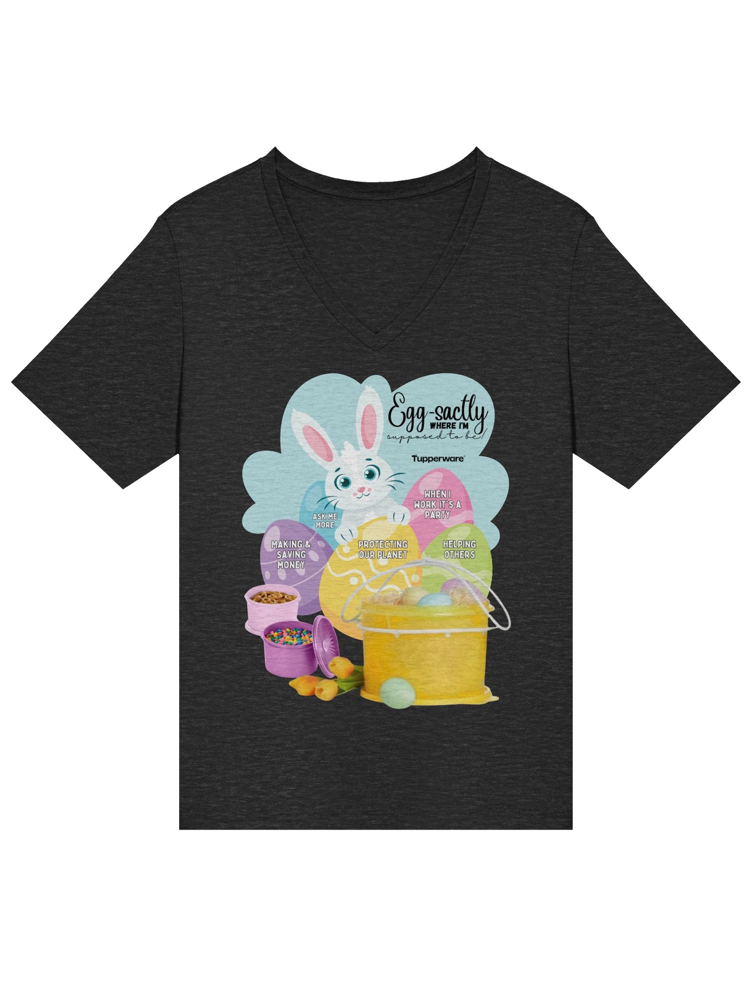 Tupperware Easter V-Neck Tee product image (2)