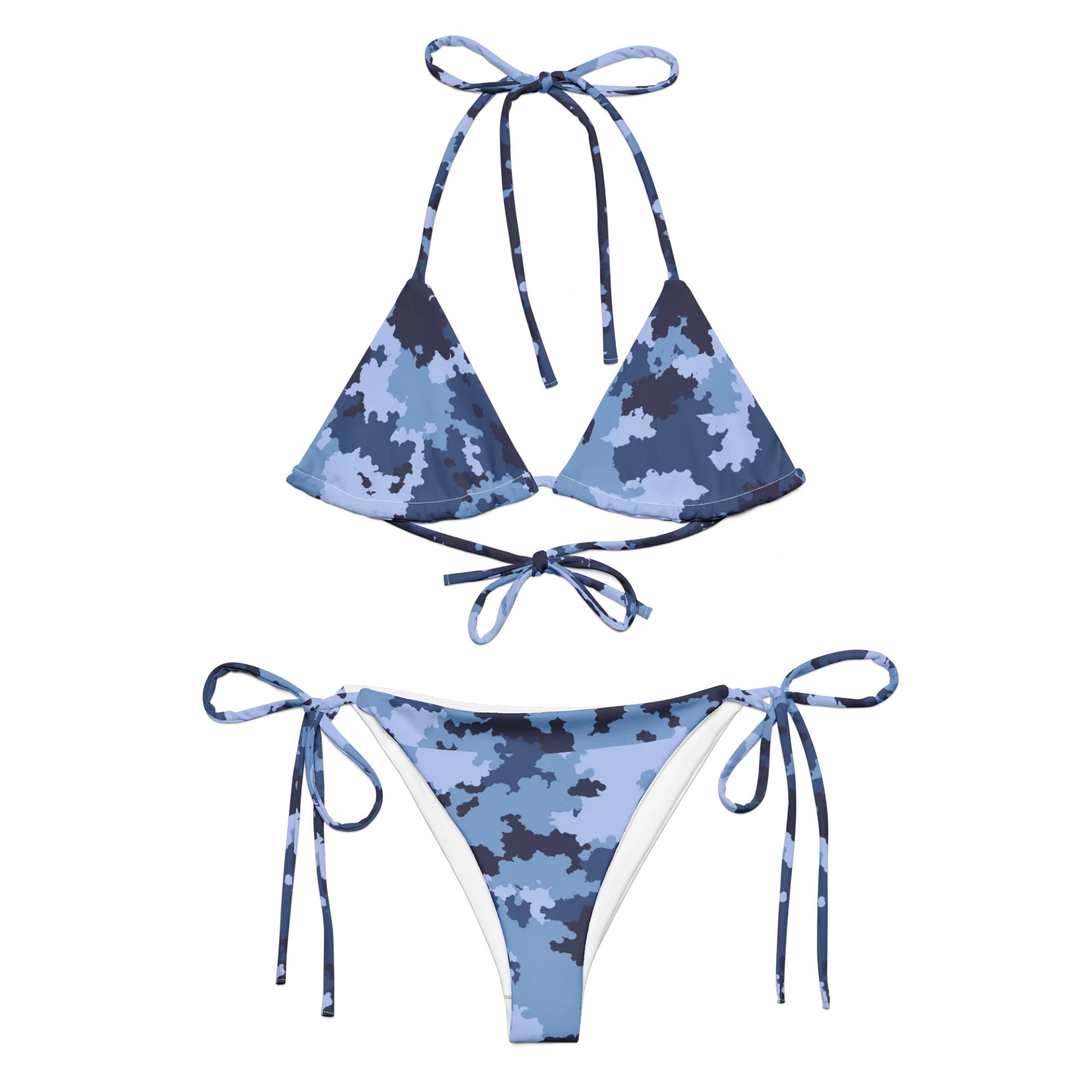String Bikini Set-Blue Camo product image (6)