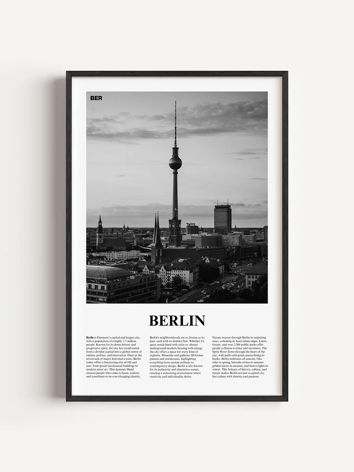 Berlin 01 Newspaper Poster | Framed product image (1)