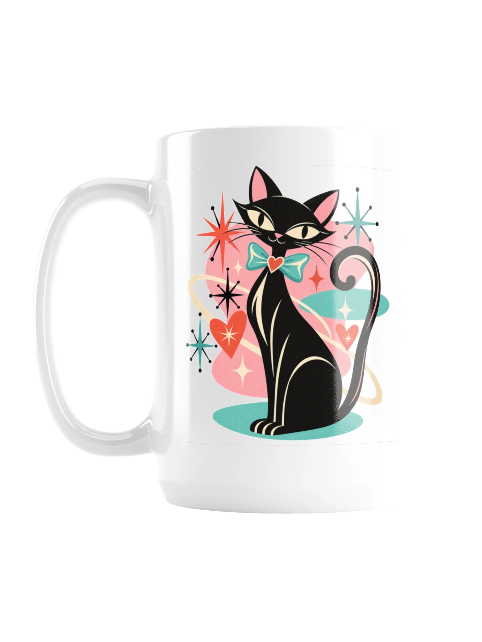 Love Cat – Atomic Cat Girl 15 oz Retro Mug product image (1)