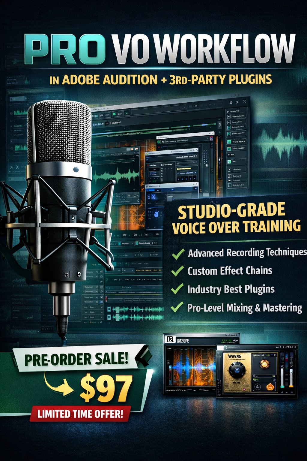 Professional Voice Over Workflow in Adobe Audition + 3rd-Party Plugins product image (1)