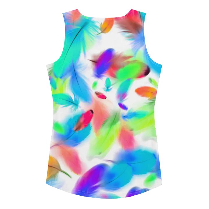 Colorful Feather Pattern Design Tank Top - v3 product image (2)