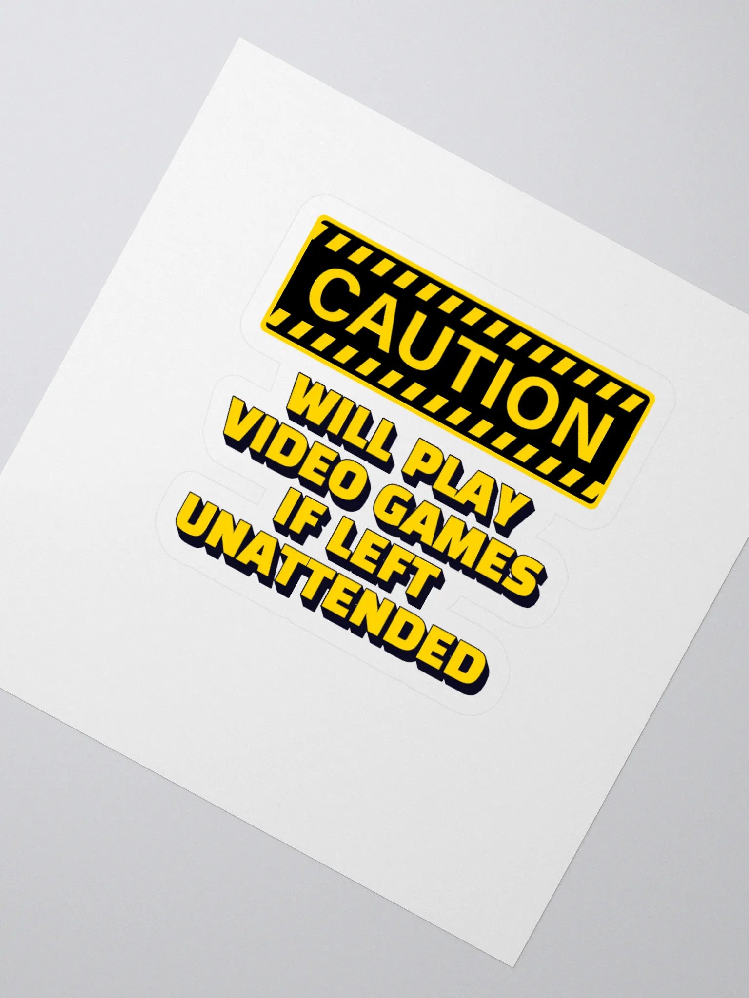 Caution - Will Play Video Games If Left Unattended Sticker product image (2)