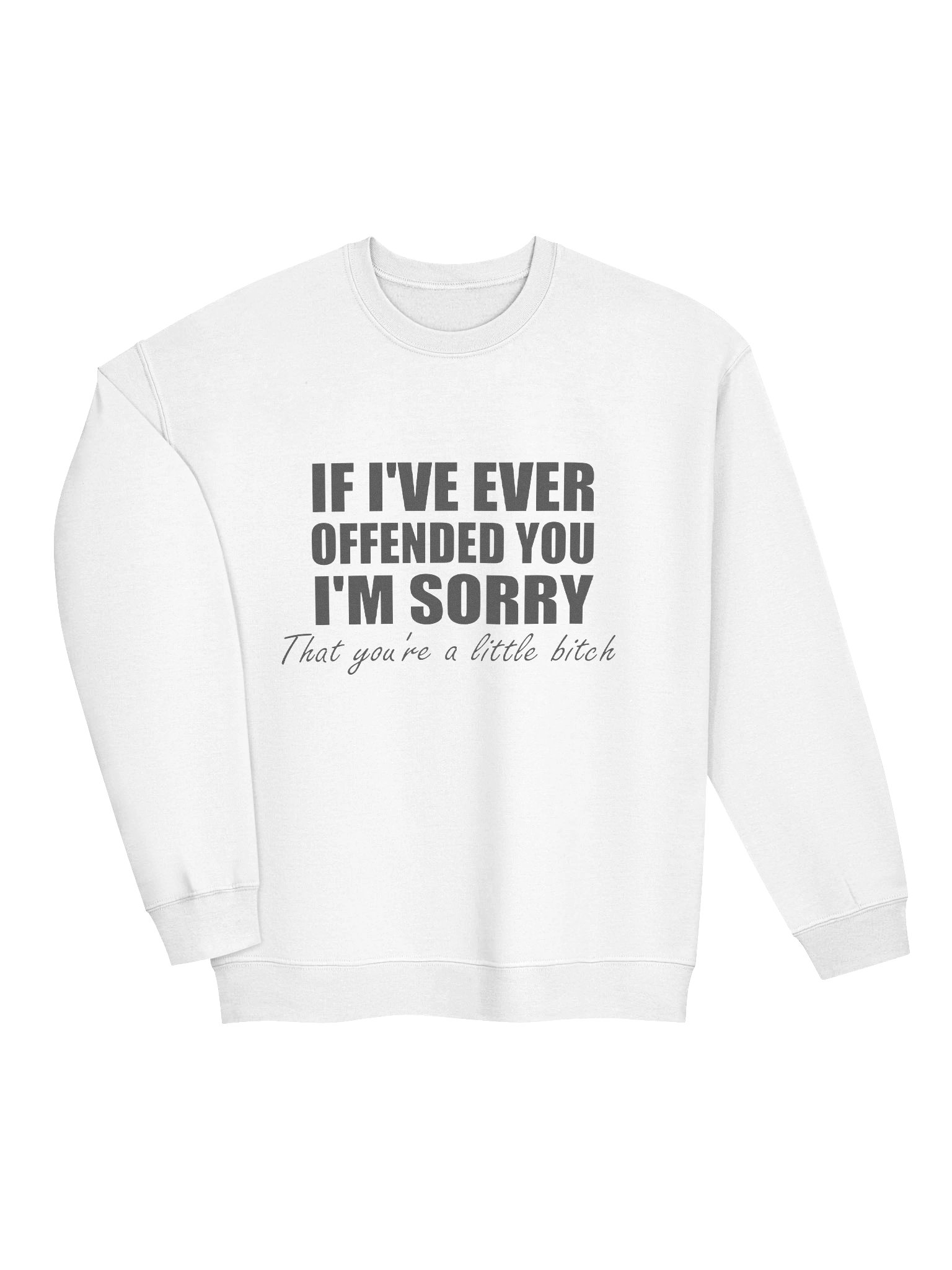 If I've Ever Offended You I'm Sorry That You're A Little Bitch Sweatshirt product image (3)