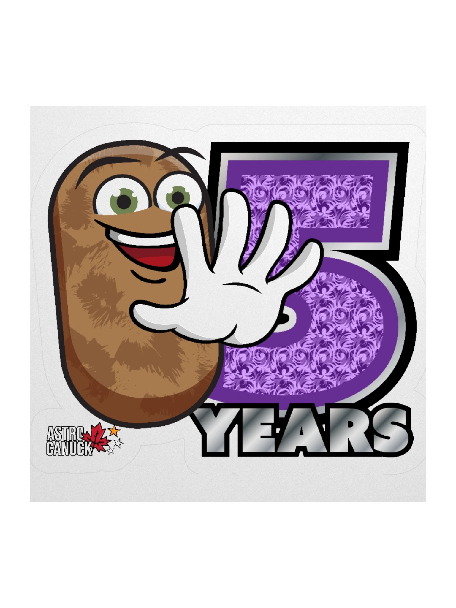 Regular size 5 Year Celebration Sticker product image (2)