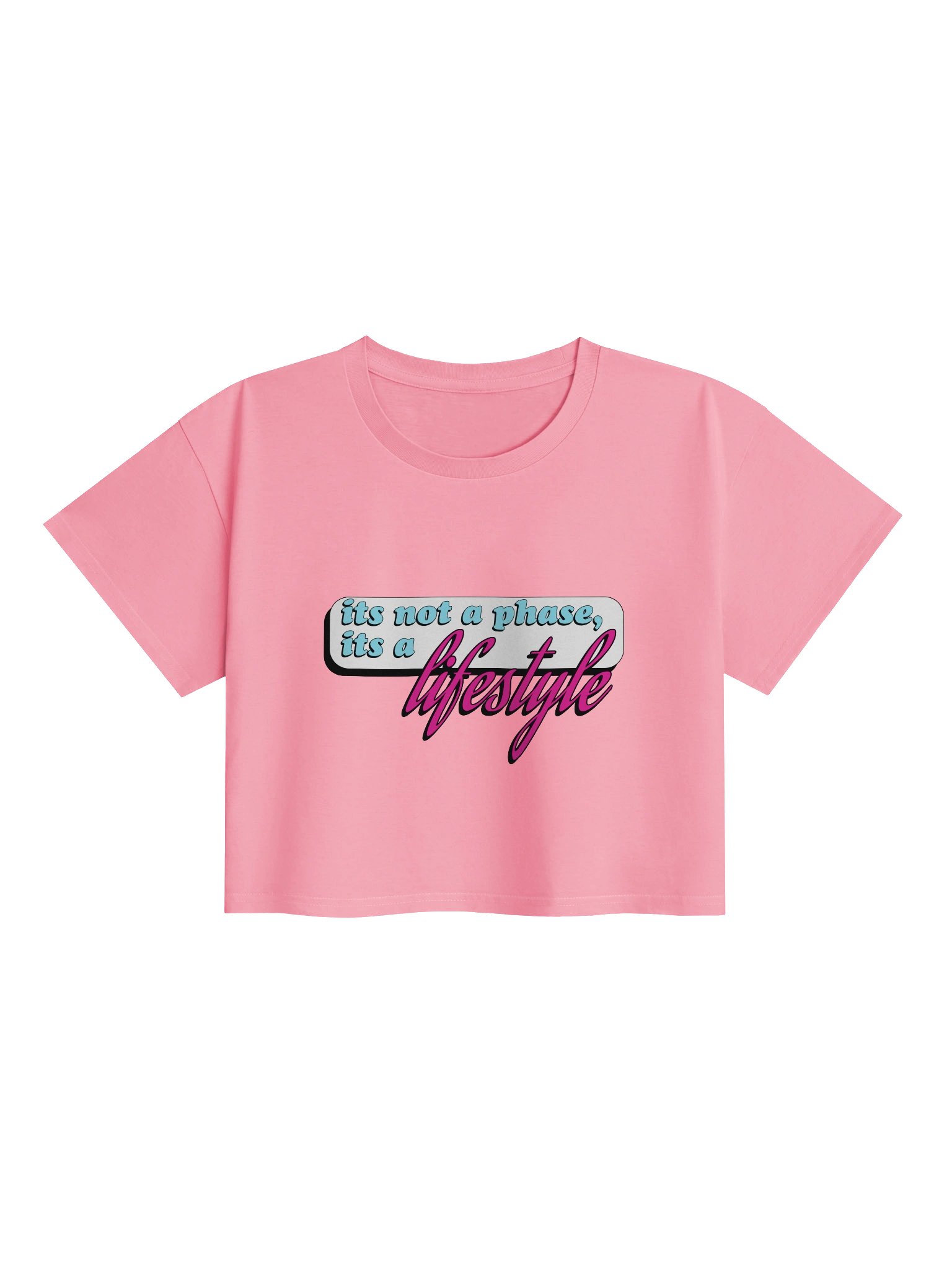 "it's not a phase, it's a lifestyle" Cropped Tee product image (1)