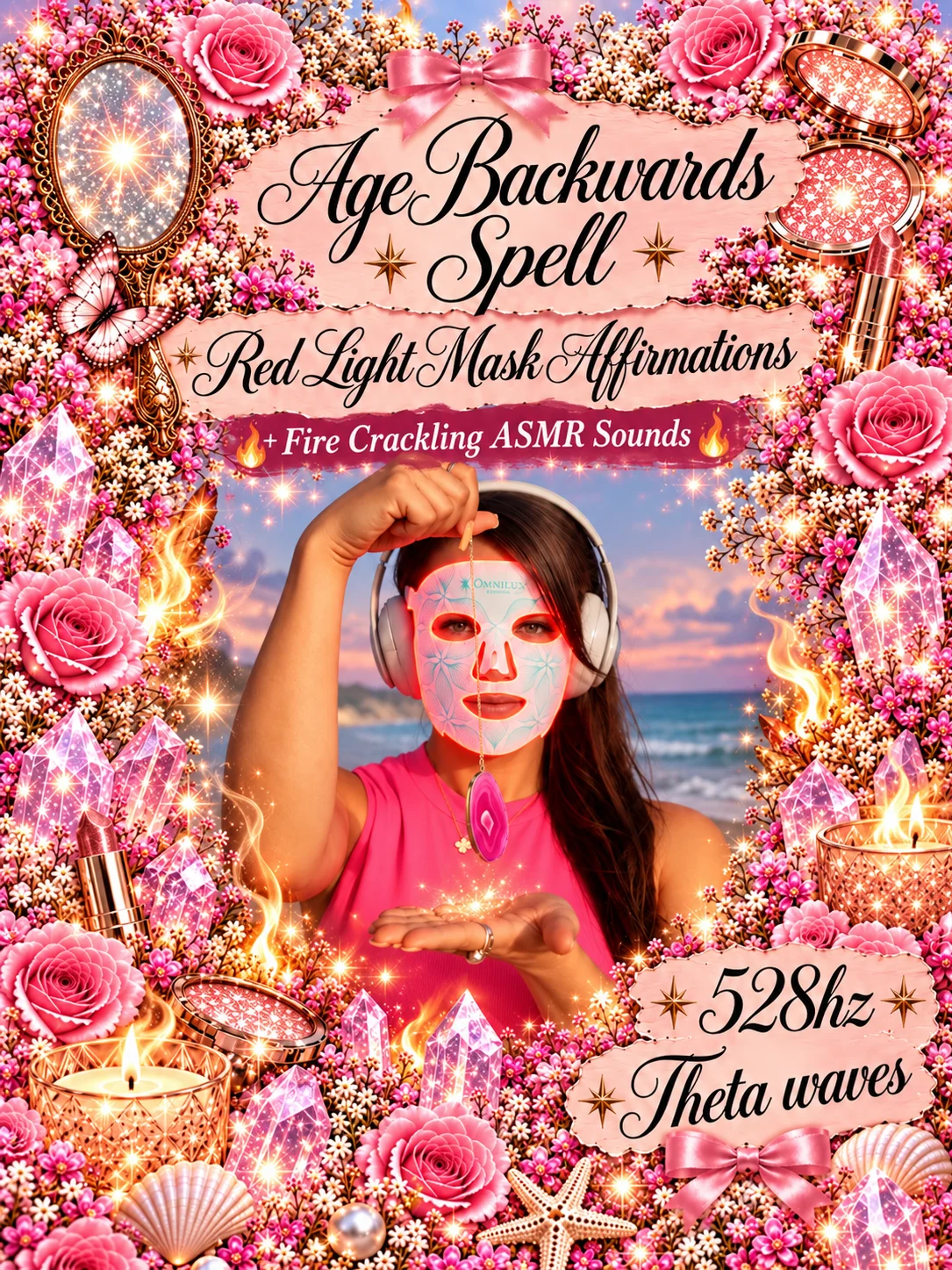 Red light mask subliminal's with ASMR fire sounds product image (1)