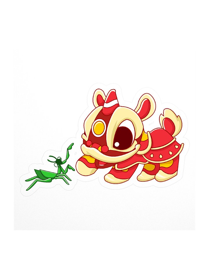 Mantis Meets Lion Kiss Cut Stickers product image (1)