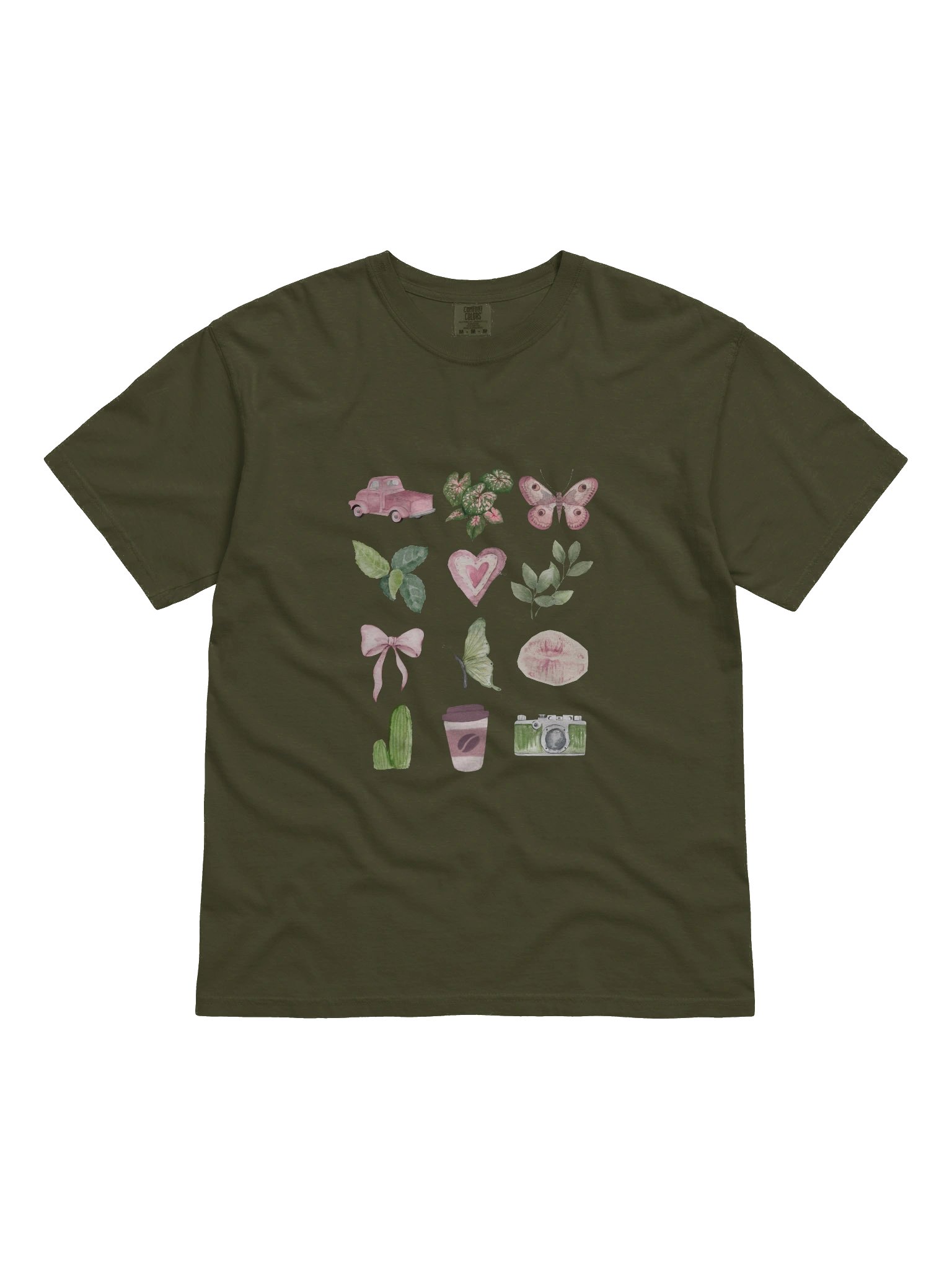 pink green collage tee product image (6)