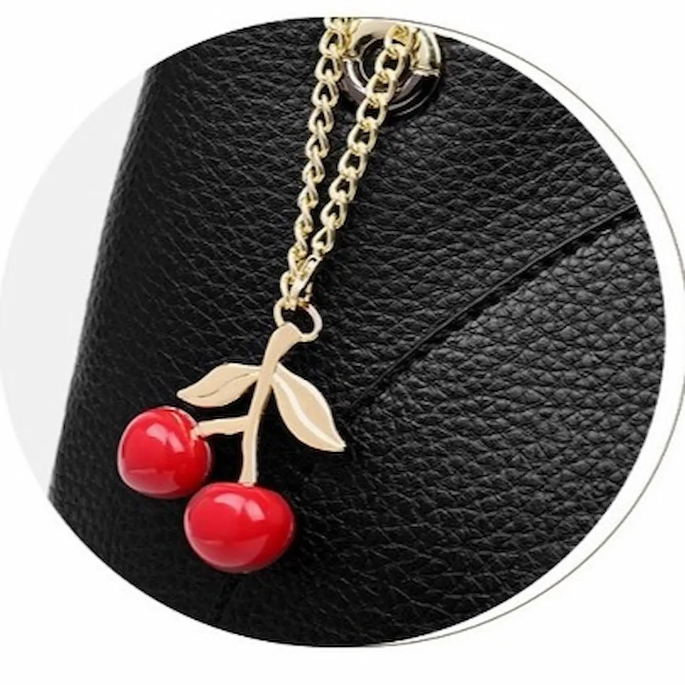 حقيبة يد نسائية أنيقة بتصميم الكرز الأحمر product image (11)
