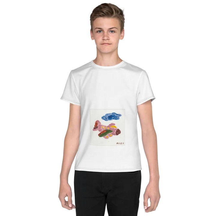 Kid Airplane (All-Over Print Youth Crew Neck T-Shirt) product image (1)