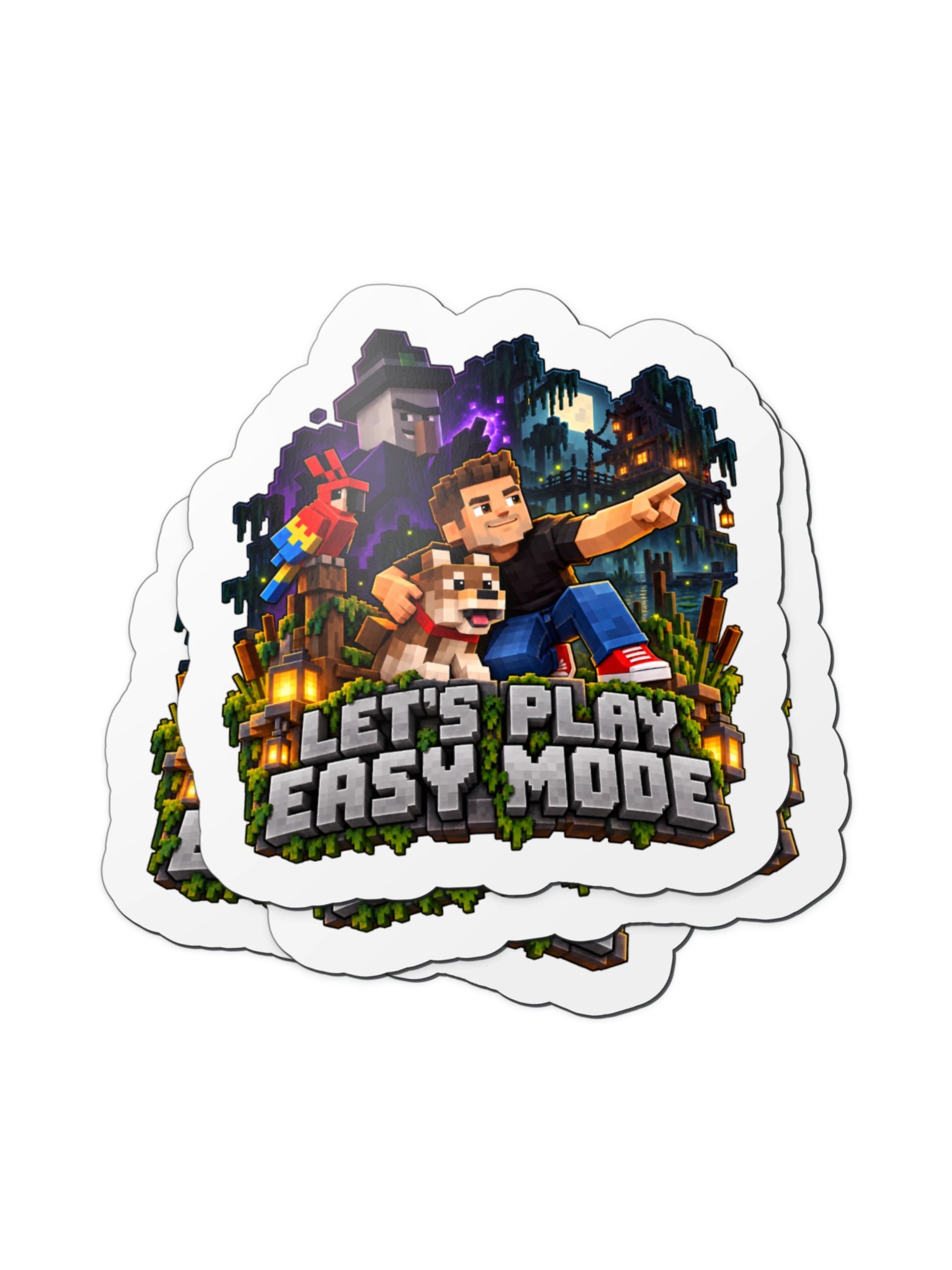 Block Game Adventure Magnet – 4" × 4" product image (2)