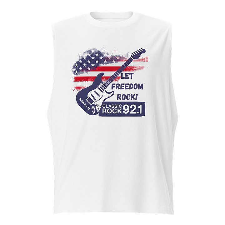 Let Freedom Rock Guitar Muscle Tank Top product image (1)