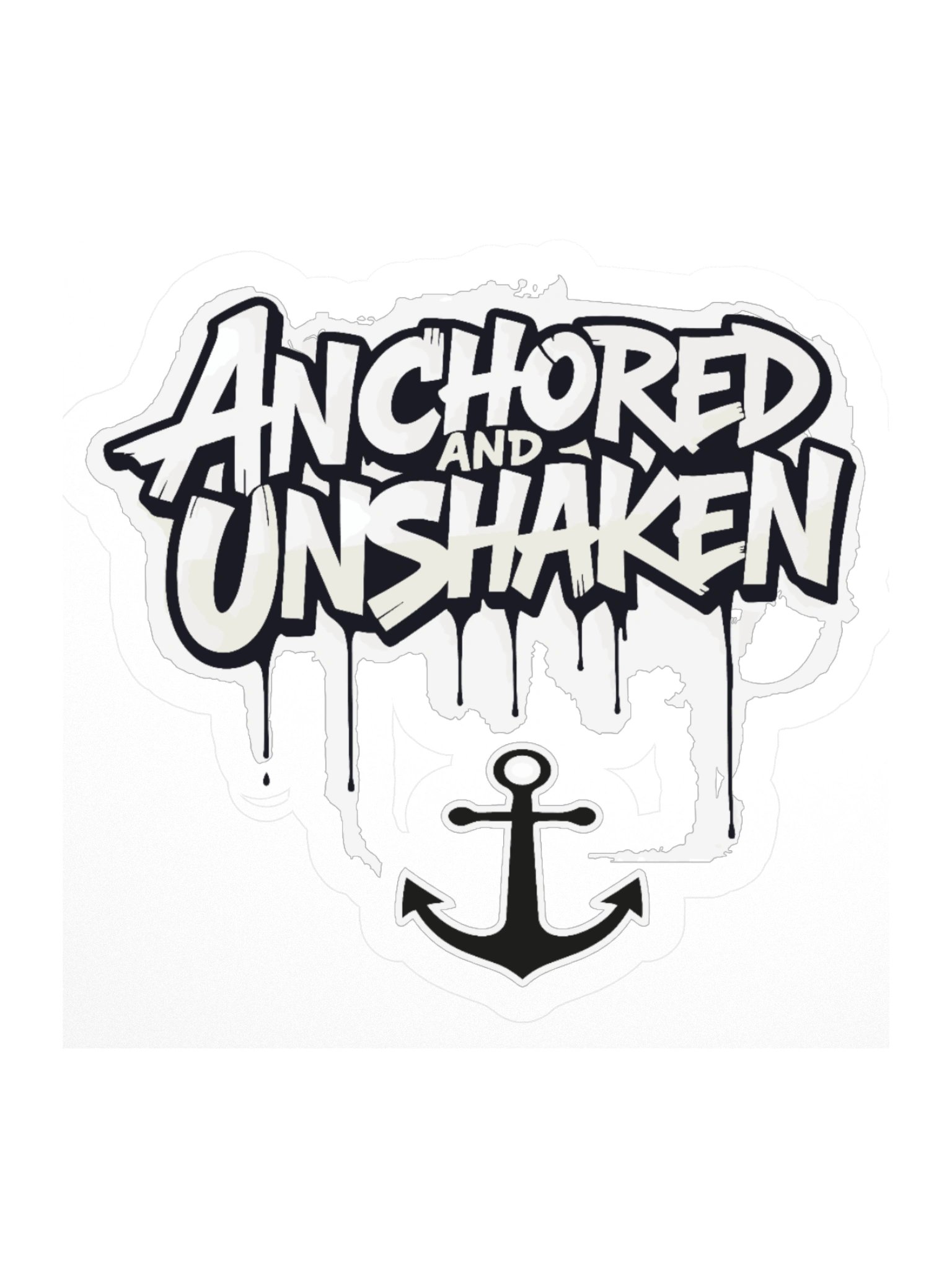 Anchored and Unshaken Christian Vinyl Sticker product image (1)