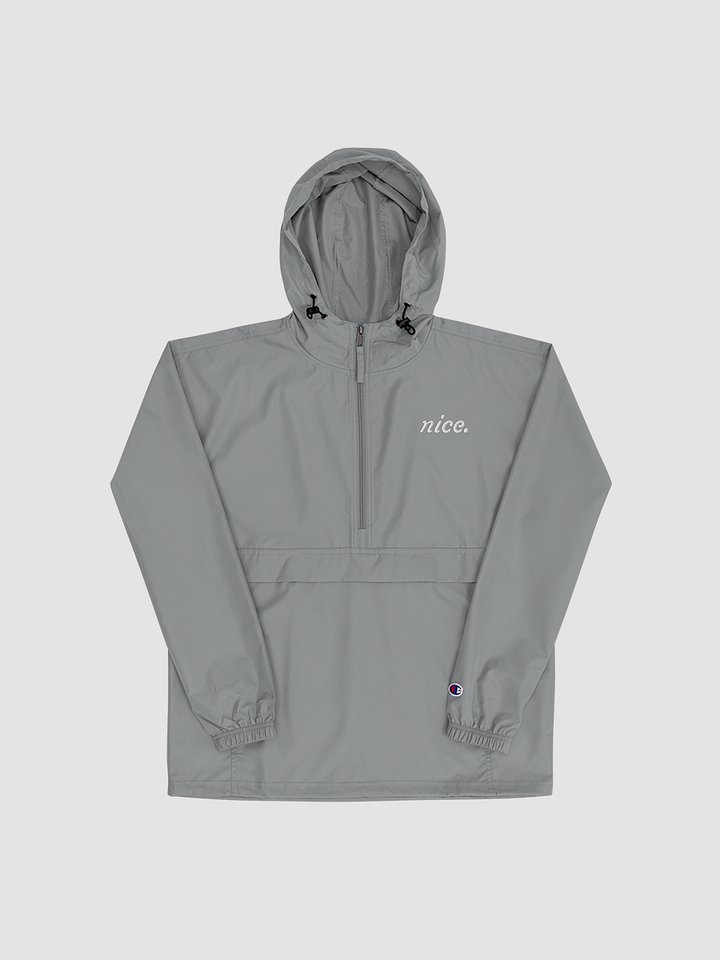 Nice. X Champion Windbreaker (White on Grey) product image (2)