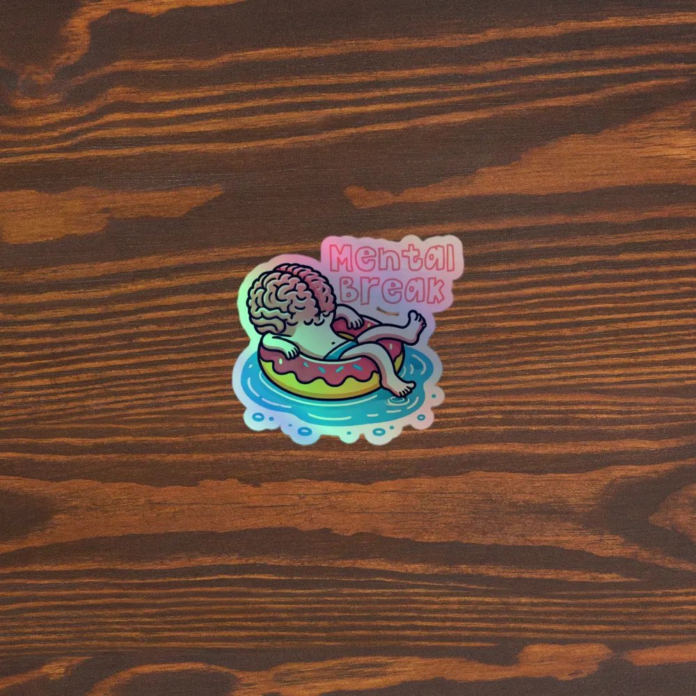 Mental Break Holographic Sticker Set product image (5)