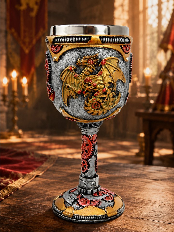 The Armored Kingdom Gearwing Mechanical Dragon Goblet-Premium Materials-Exquisite Craftmanship product image (1)