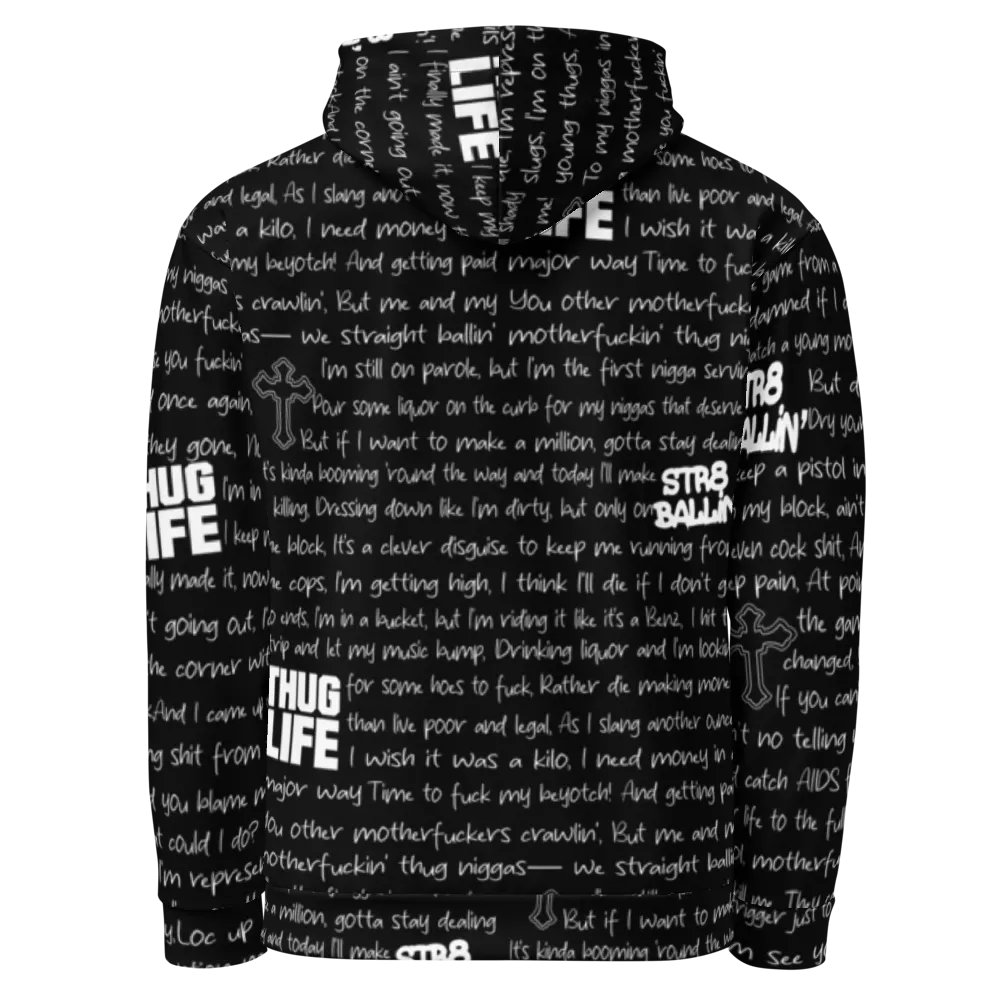 Str8 Ballin' - 2Pac - BLACK - Unisex Hoodie product image (3)