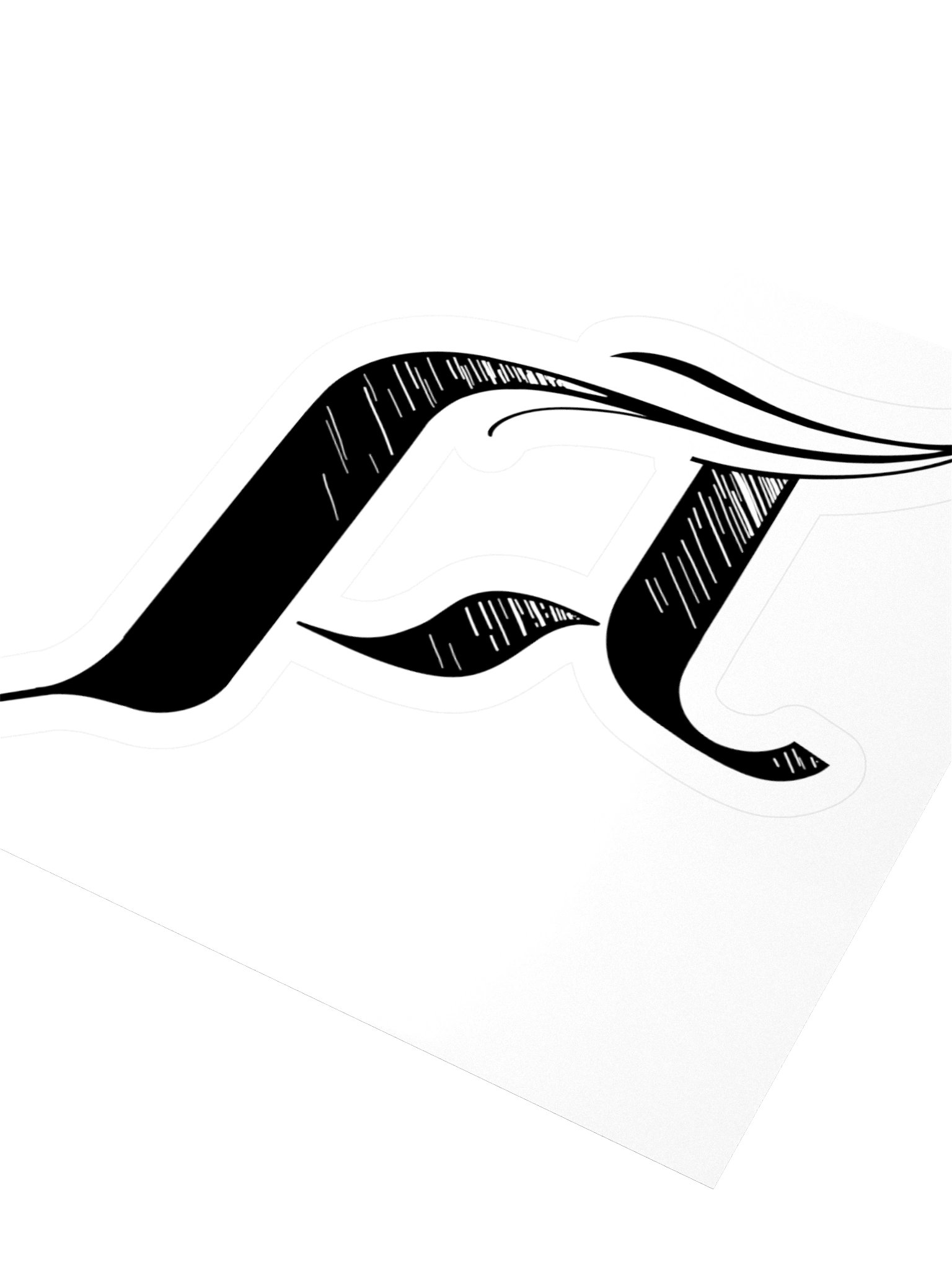 Big D black sticker product image (9)