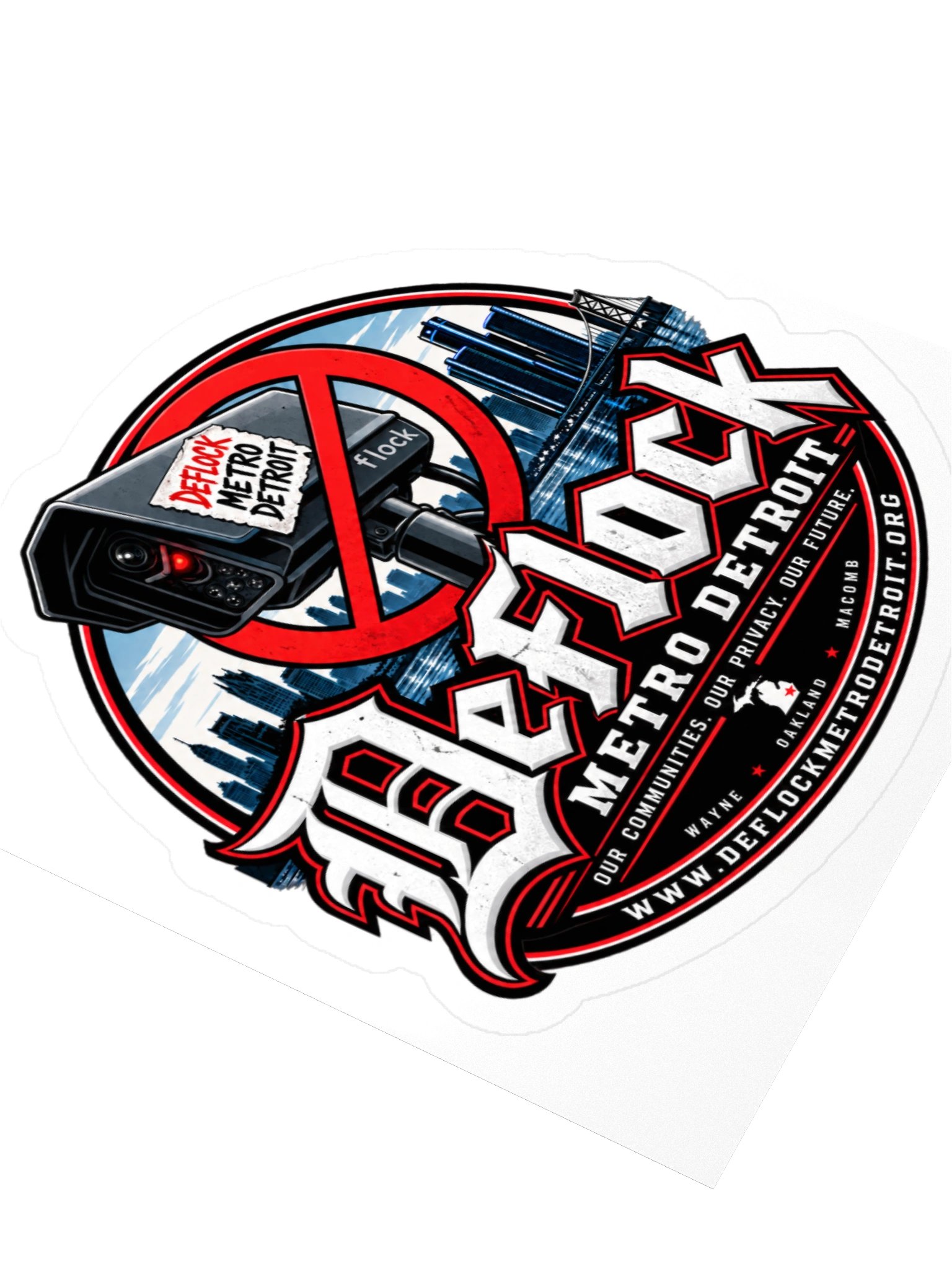 DeFlock Metro Detroit Logo Sticker product image (8)