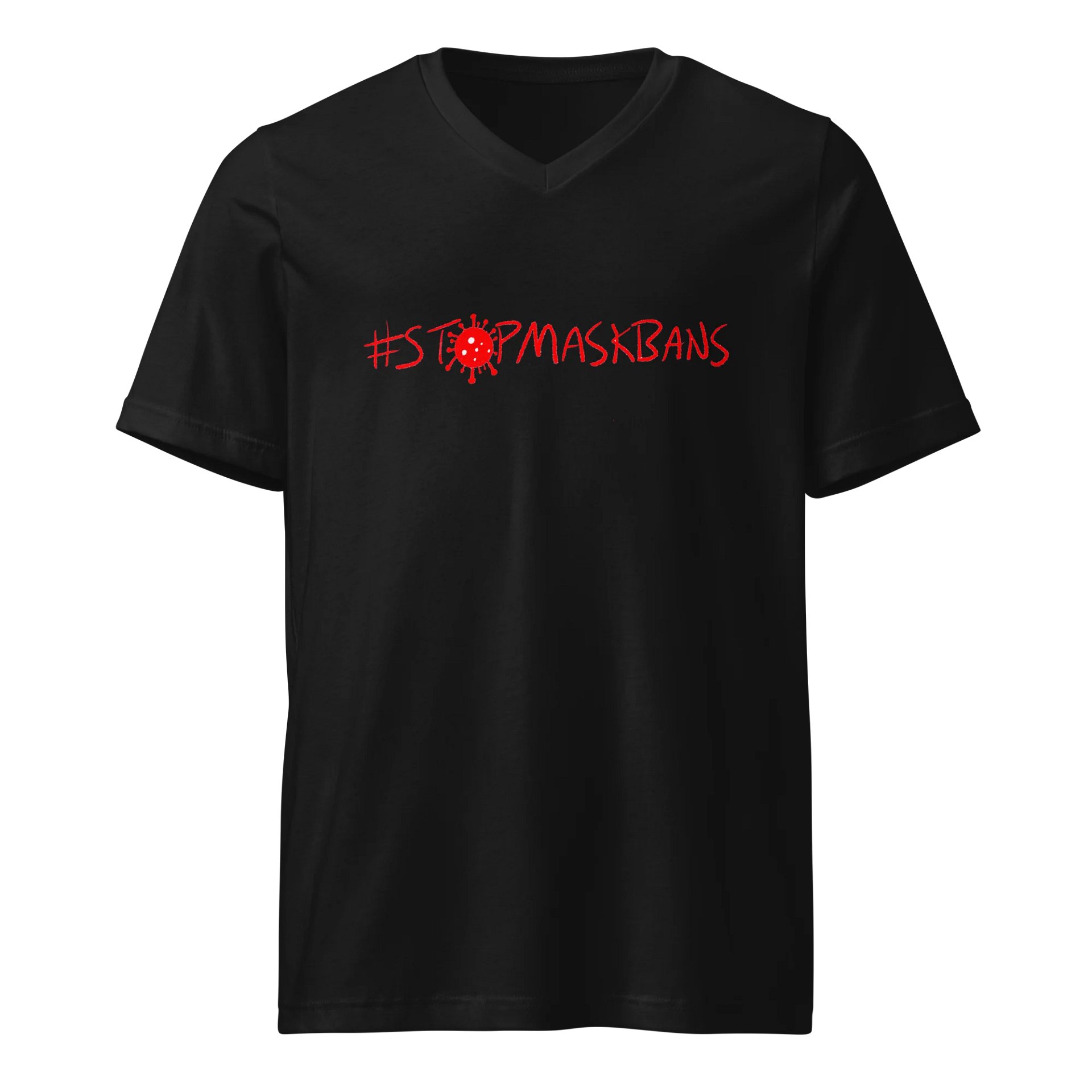 Stop Mask Bans V-Neck Tee product image (1)