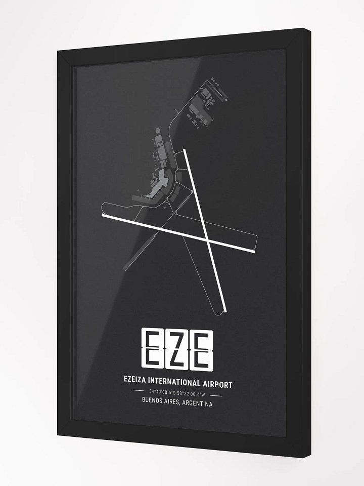 Framed Airport EZE Premium Map On Matt Paper product image (2)