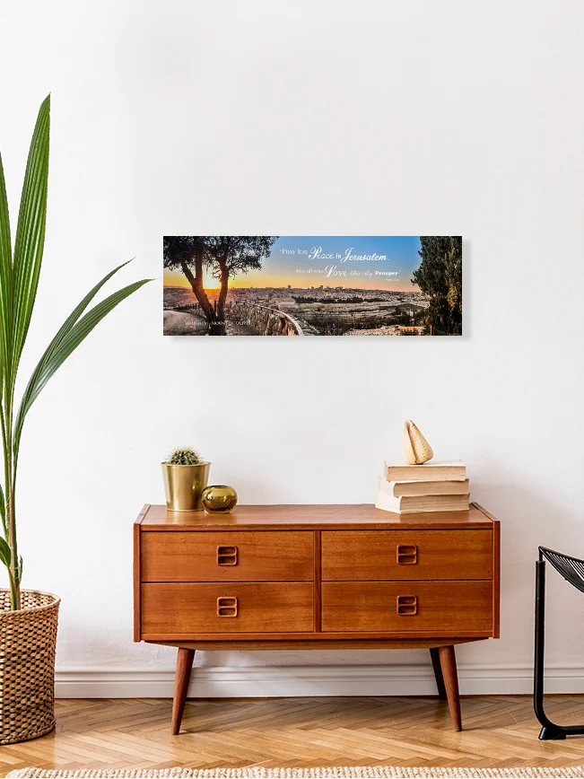 PRAY FOR PEACE OF JERUSALEM Panoramic Gallery Wrapped Canvas Art product image (3)