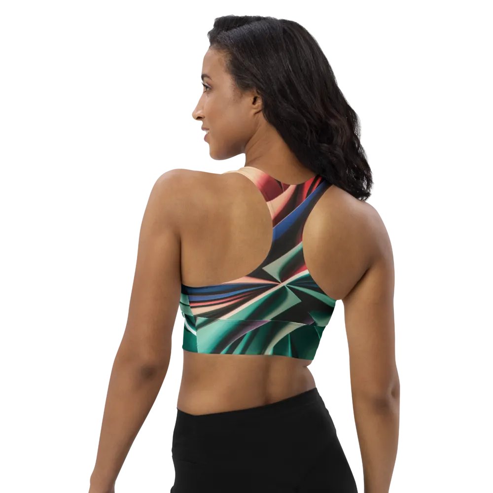 TDS Music Recycled Longline Sports Bra - Bold Abstract Design product image (7)