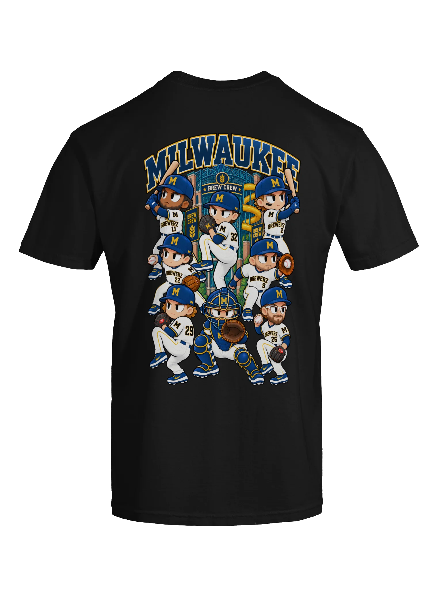 Milwaukee Baseball 2026 Animated Player Back Print T-Shirt product image (11)