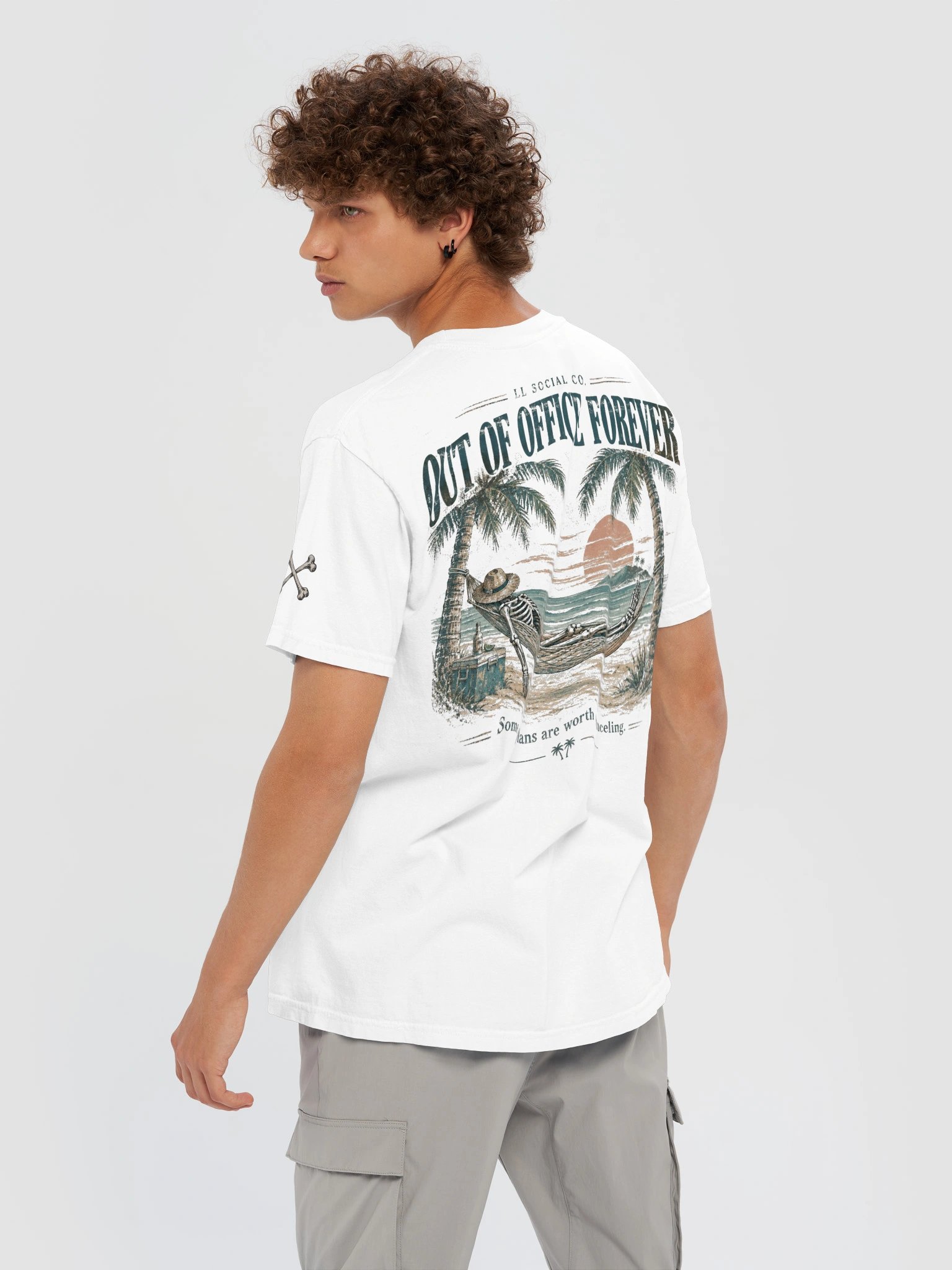 Out of Office Forever Comfort Colors Tee — Coastal Skellie Edit product image (10)