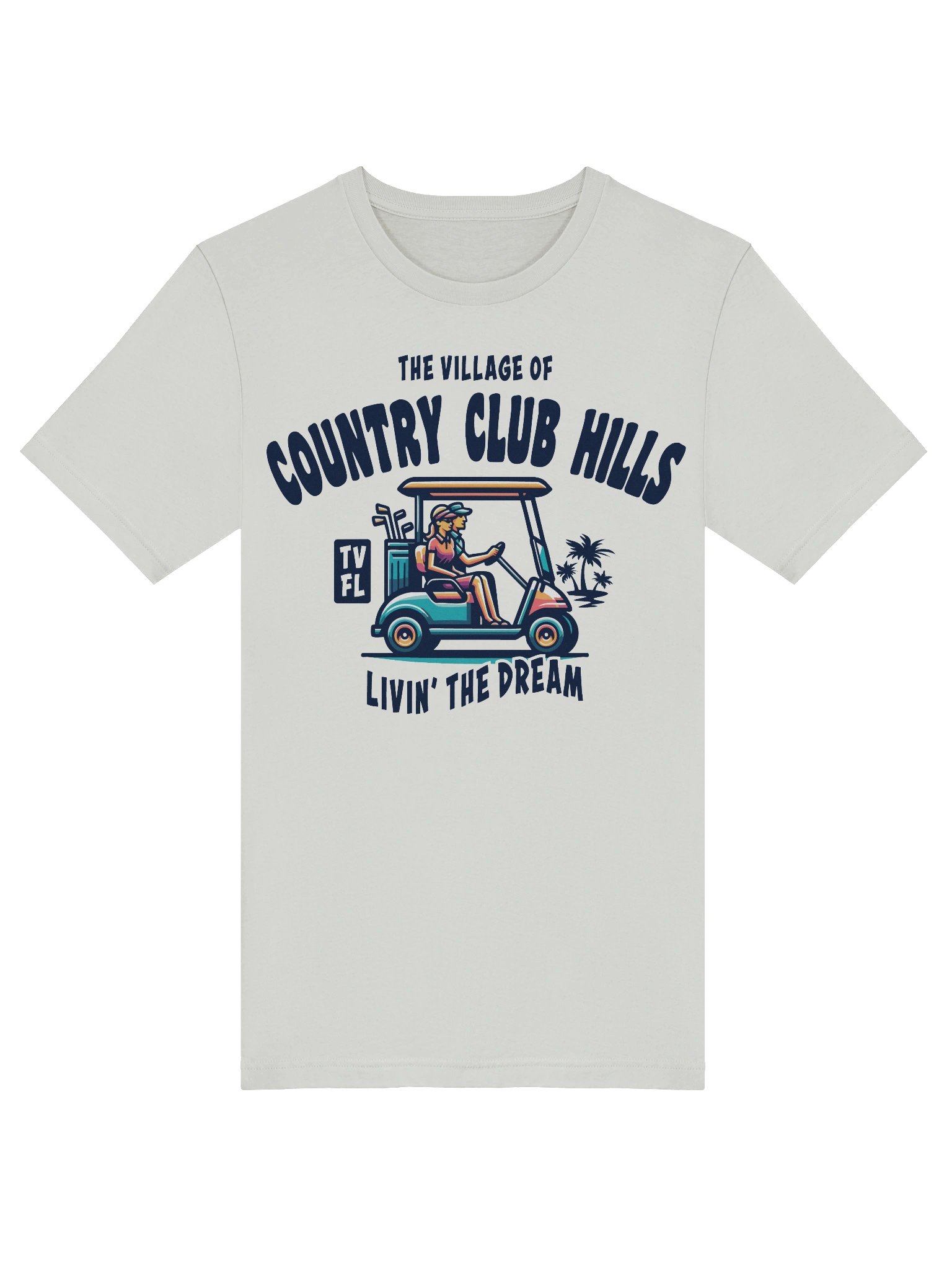 The Village of Country Club Hills TV FL Golf Cart Design T-Shirt product image (42)
