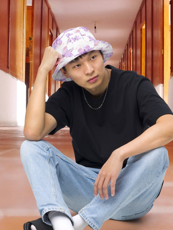 Lupus Warrior Purple Butterfly Bucket Hat product image (2)
