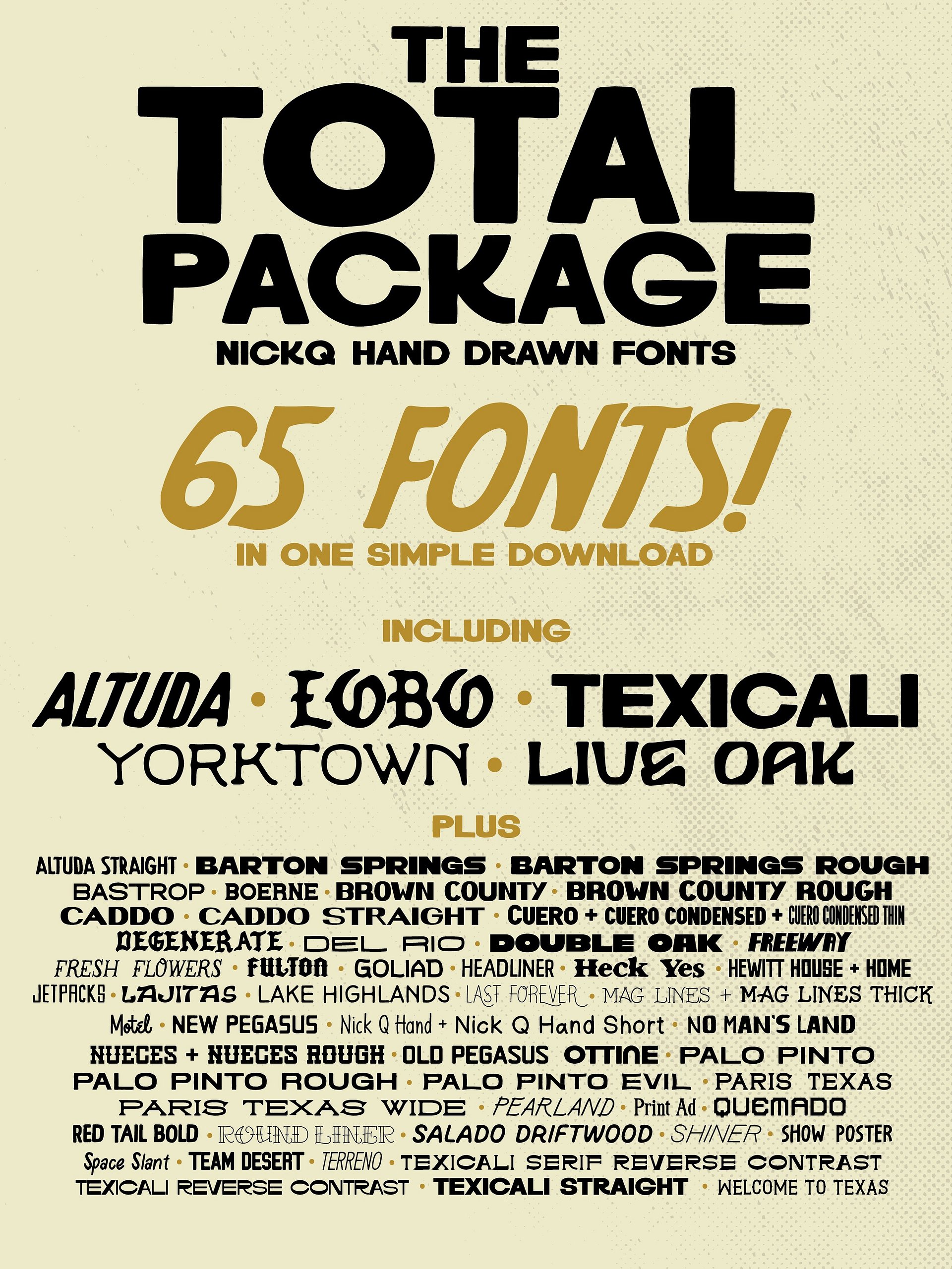 Total Package (65 Font Pack) product image (1)