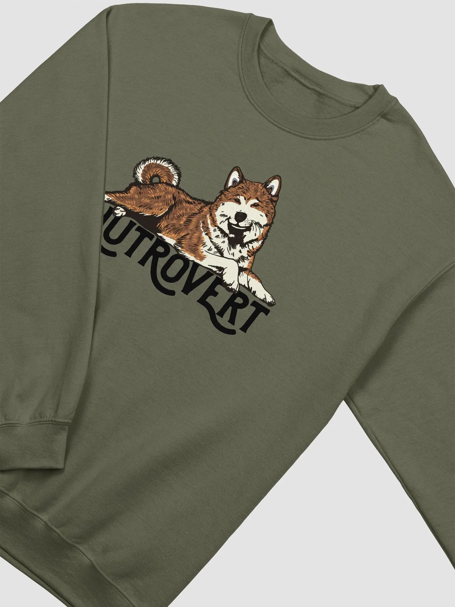 Inutrovert Sweatshirt of an Akita Inu (Brindle) | Funny Shirt for Akita Paw-rents product image (4)