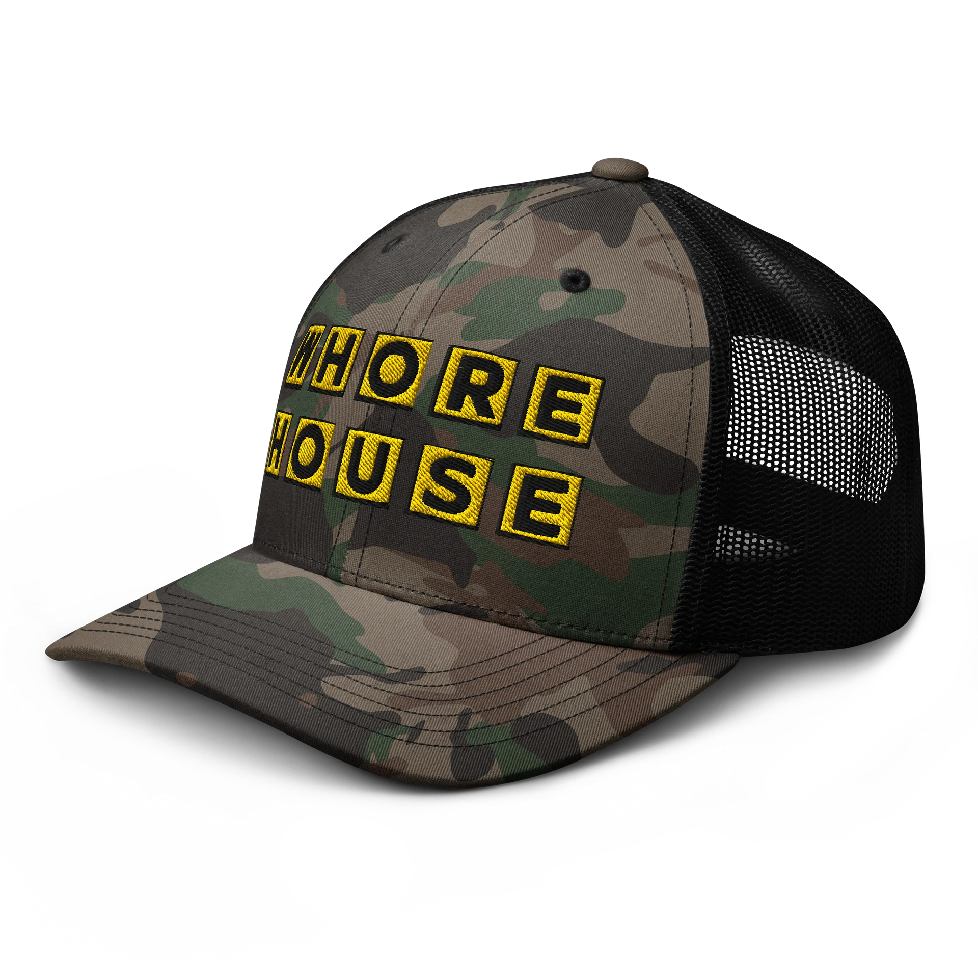 WHORE HOUSE Camo Trucker Hat product image (4)