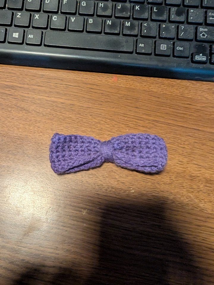 Crochet hair bow product image (2)