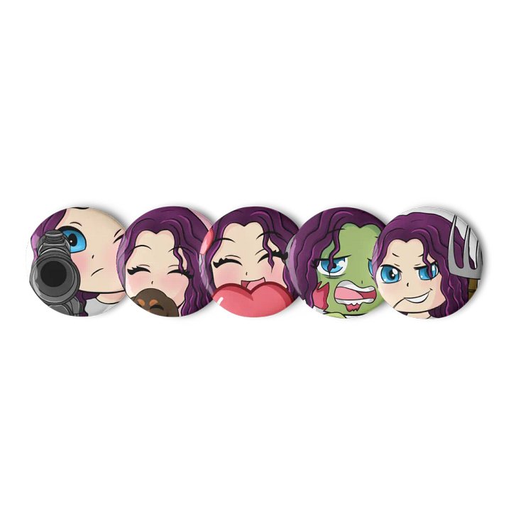 HollyRex Emote Pin Buttons Set product image (3)