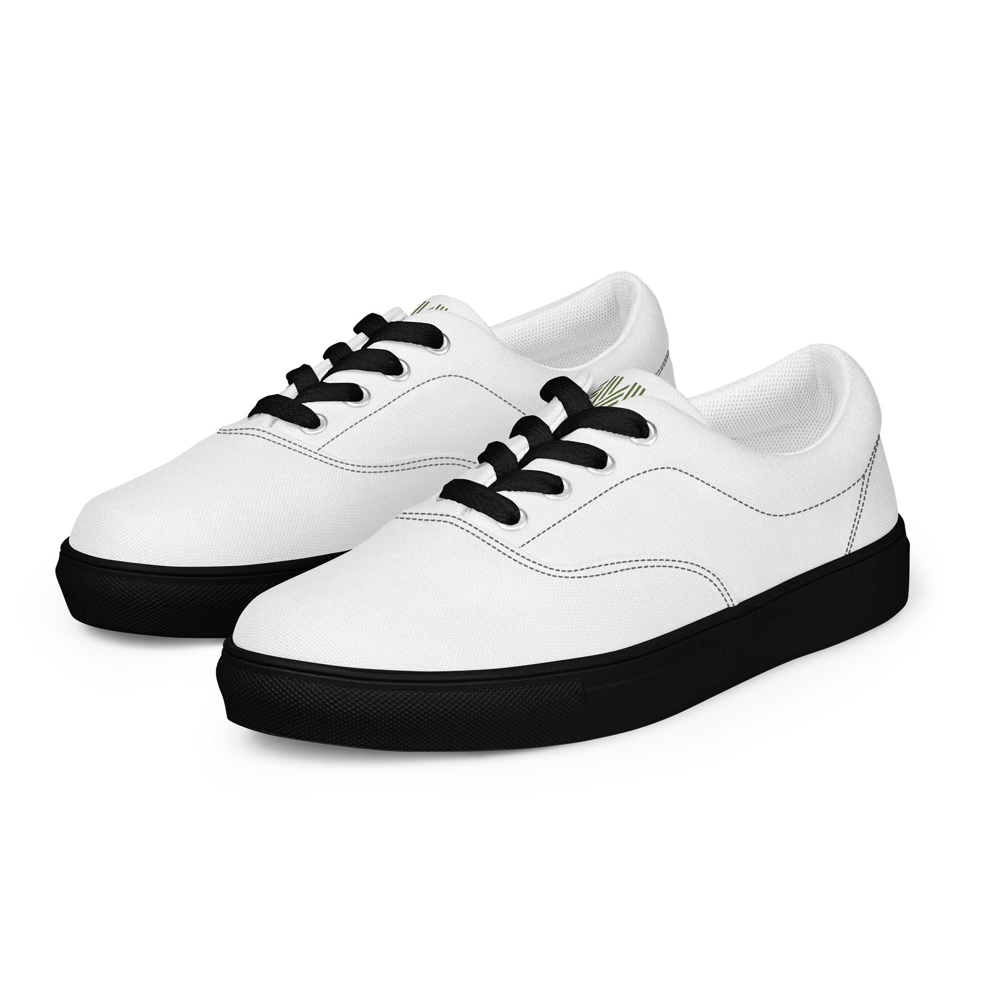 Olive 'W' Men's Lace-Up Canvas Shoes product image (2)