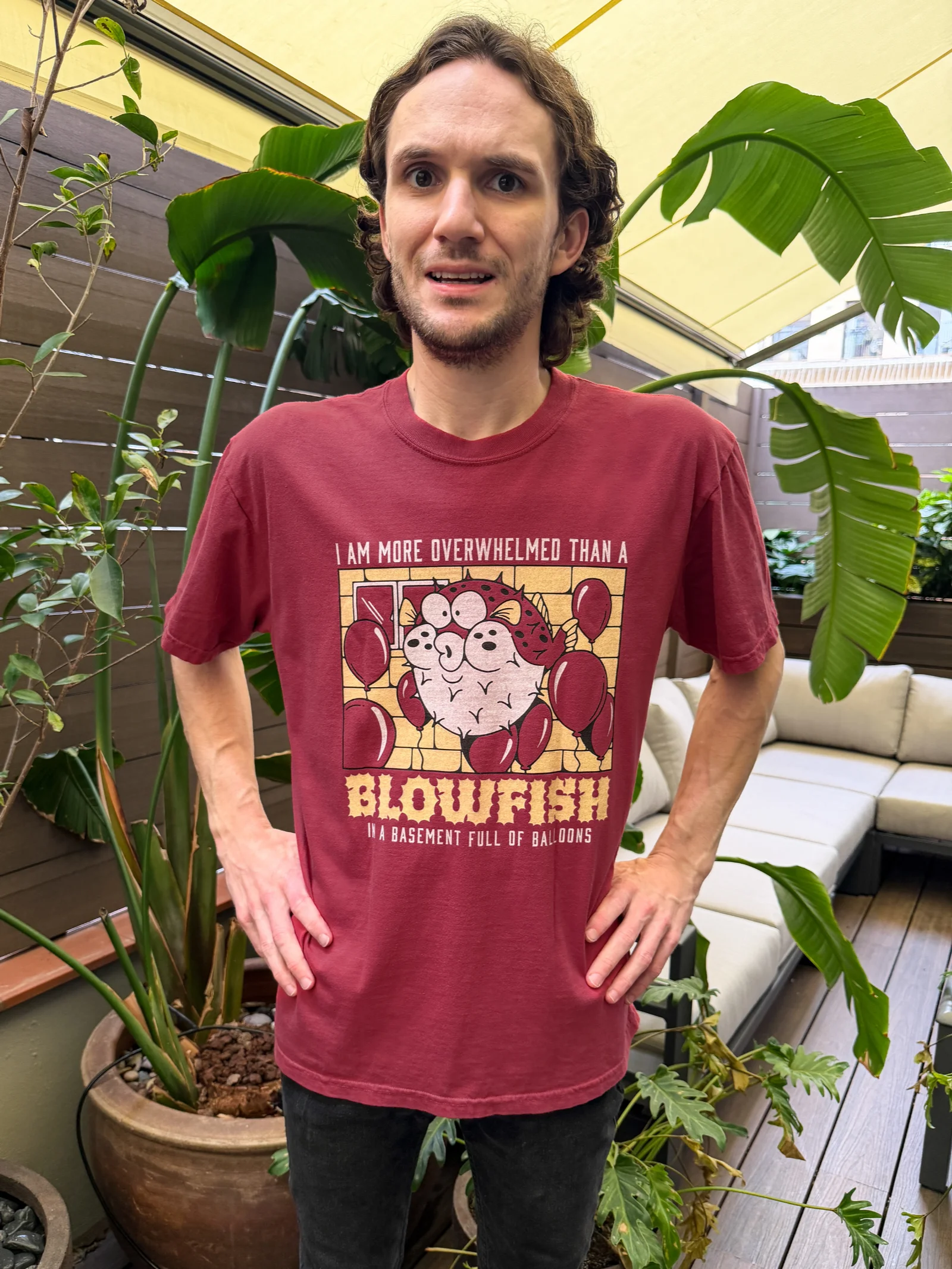 Overwhelmed Blowfish Unisex Tee product image (2)