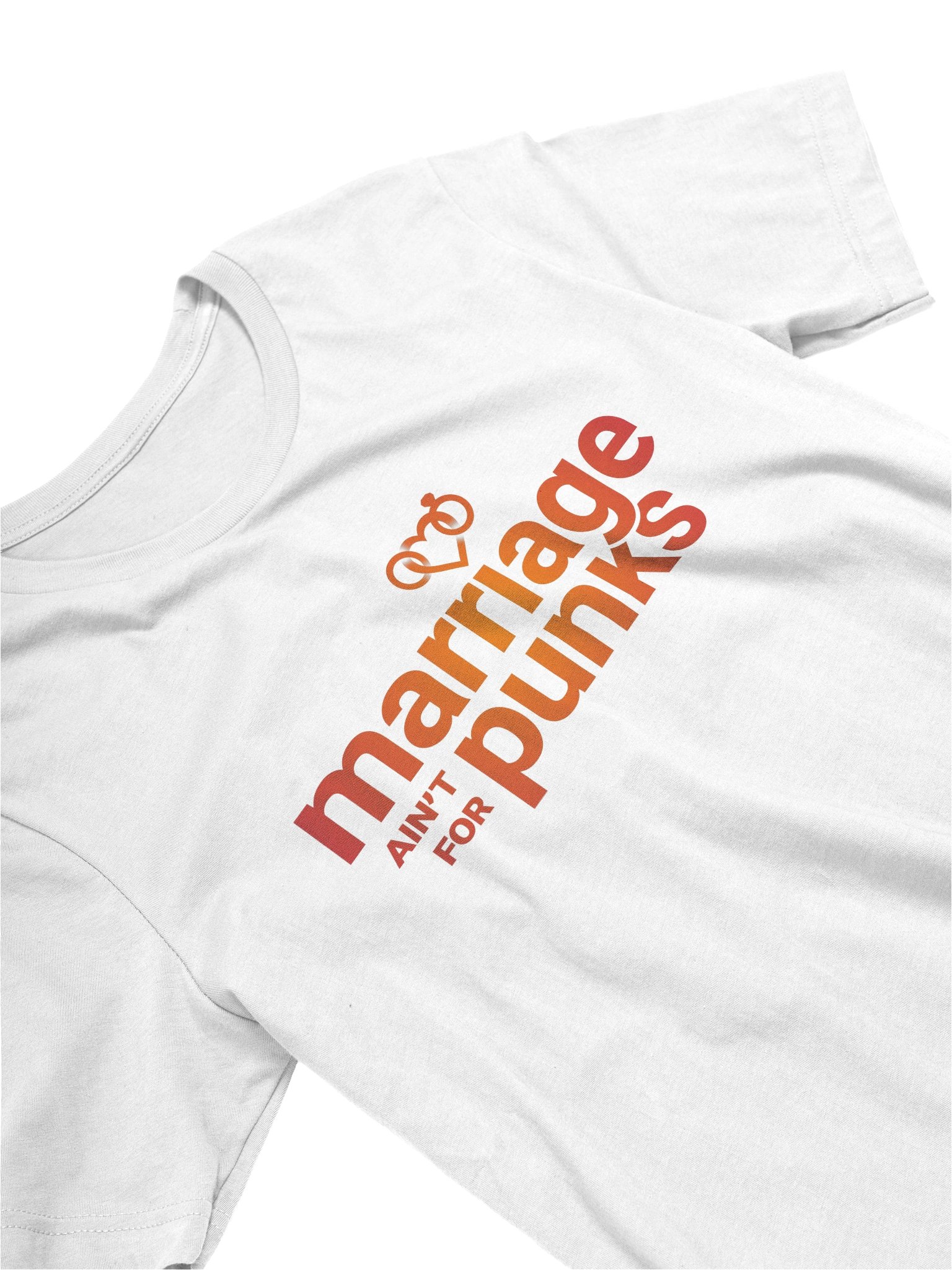White Marriage Ain't For Punks Short Sleeve T-Shirt product image (3)