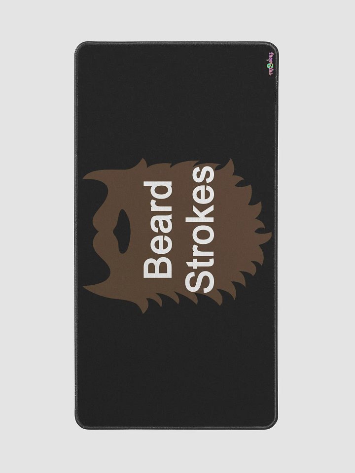 Brown Beard Strokes Desk Mat (Black) product image (2)