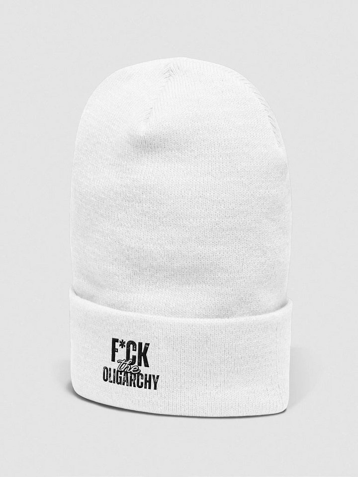 F*ck the Oligarchy Cuffed Beanie (lighter colors) product image (2)