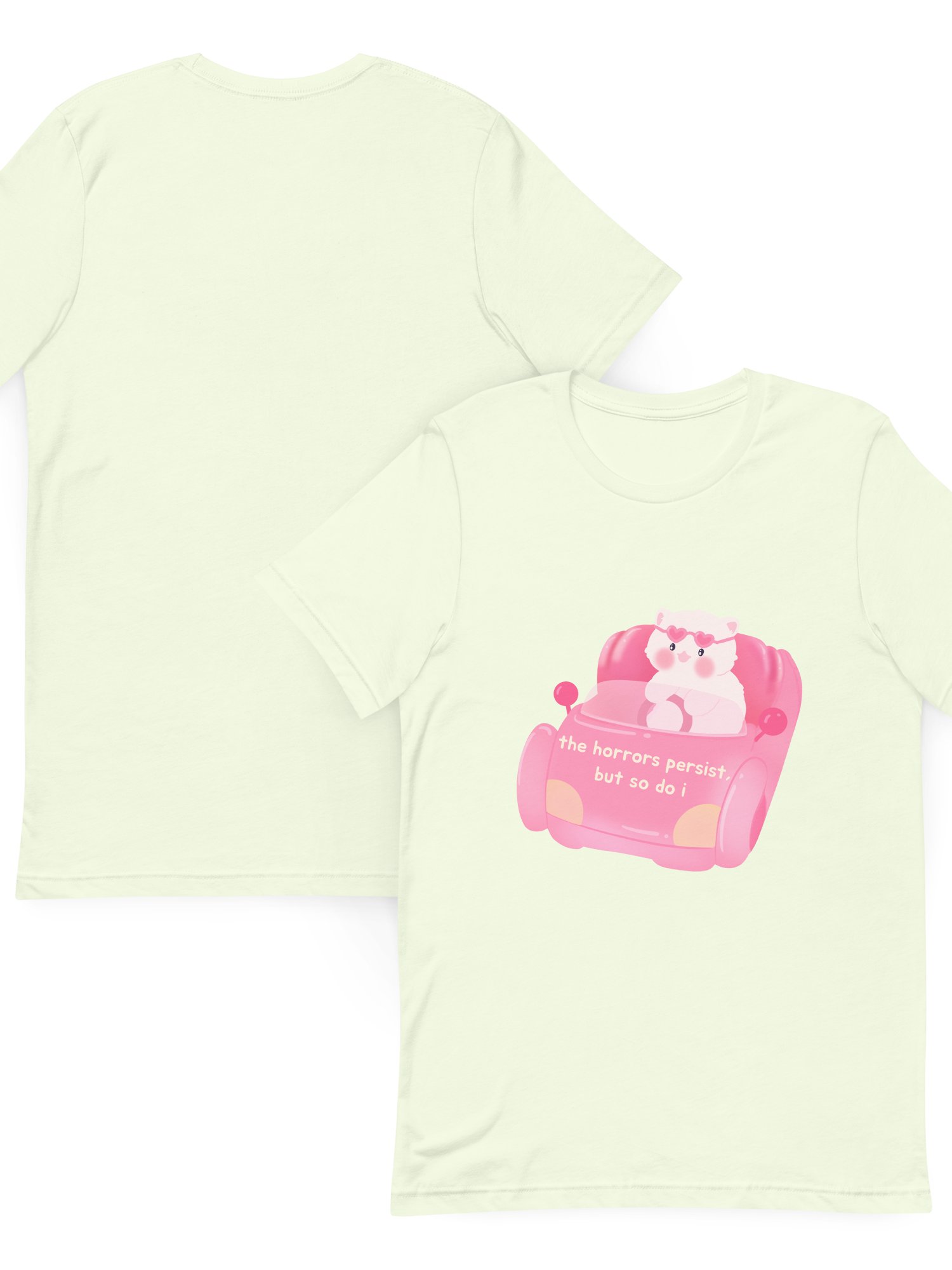 The horrors persist but so do I, Cat Soft Cotton Unisex T-shirt product image (3)