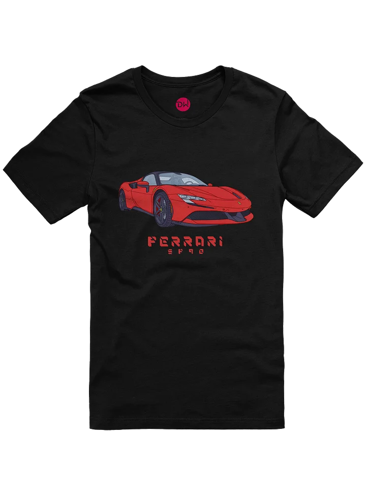 Rosso Corsa Ferrari SF90 Shirt (Retro, Sketch, Silhouette) product image (1)