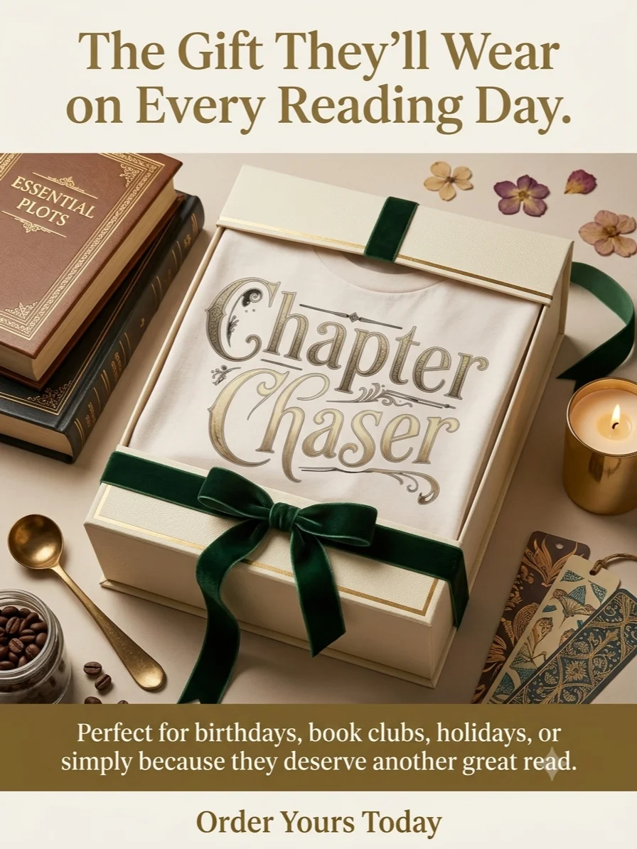 Chapter Chaser Luxury Bookish Tee – Dark Academia & Fantasy Reader T-Shirt product image (3)