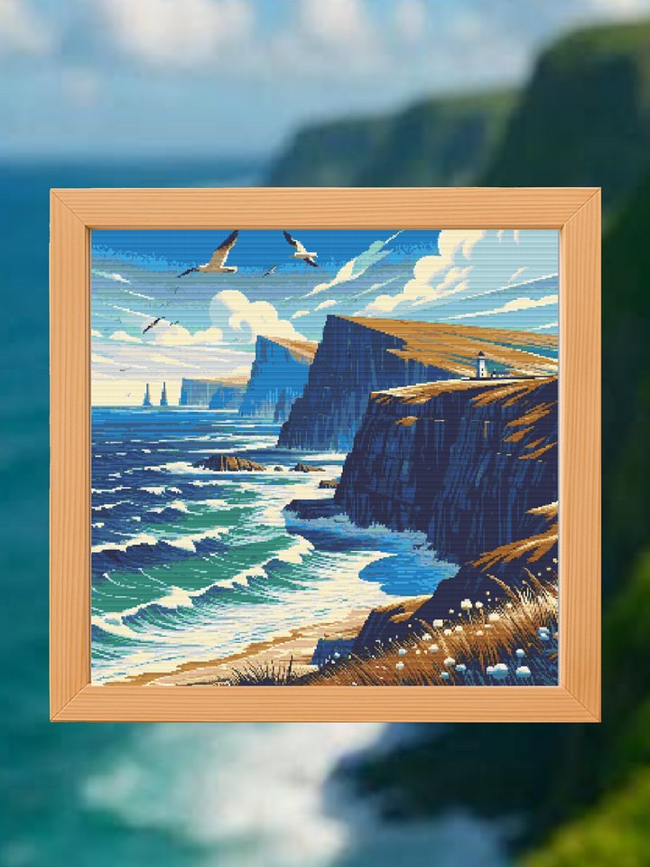 Sea Cliffs Cross Stitch Pattern product image (1)